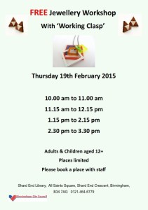 Book your free place with library staff.