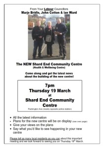 Come and hear about the plans for our new Community Centre.